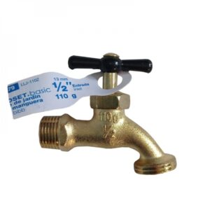 Llave de jardín para manguera metálica de 1/2 pulgada