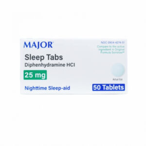 Difenhidramina HCl 25 mg (50 tabletas)