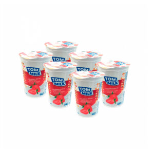 Yogurt pasteurizado sabor fresa con trocitos de frutas (6 x 500 g / 1.10 lb)