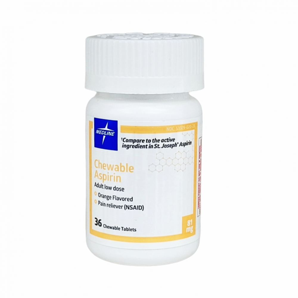 Aspirina masticable sabor naranja 81 mg (36 tabletas)