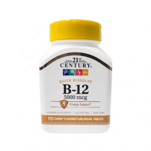 Vitamina B-12 tabletas sublinguales con sabor a cereza 5000 mcg (110 tabletas)