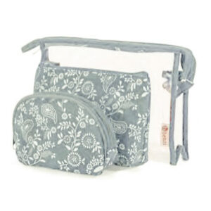 CREATOR: gd-jpeg v1.0 (using IJG JPEG v80), quality = 100 Juego de estuches para cosméticos floreado color gris