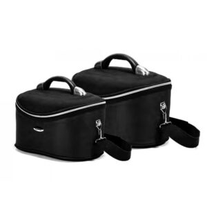 Juego de 2 neceseres negros -maletines- para cosméticos