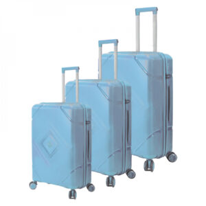 Set de maletas de 4 ruedas color azul claro (3 U)