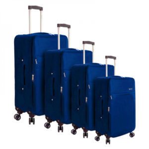 Set de maletas de 4 ruedas color azul oscuro (4 U)