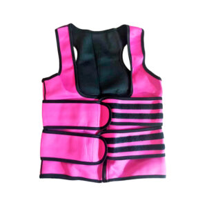 Faja abdominal ajustable. Color rosa (Talla L)