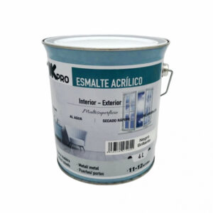 Esmalte acrílico al agua color negro brillante OKpro (4 L)