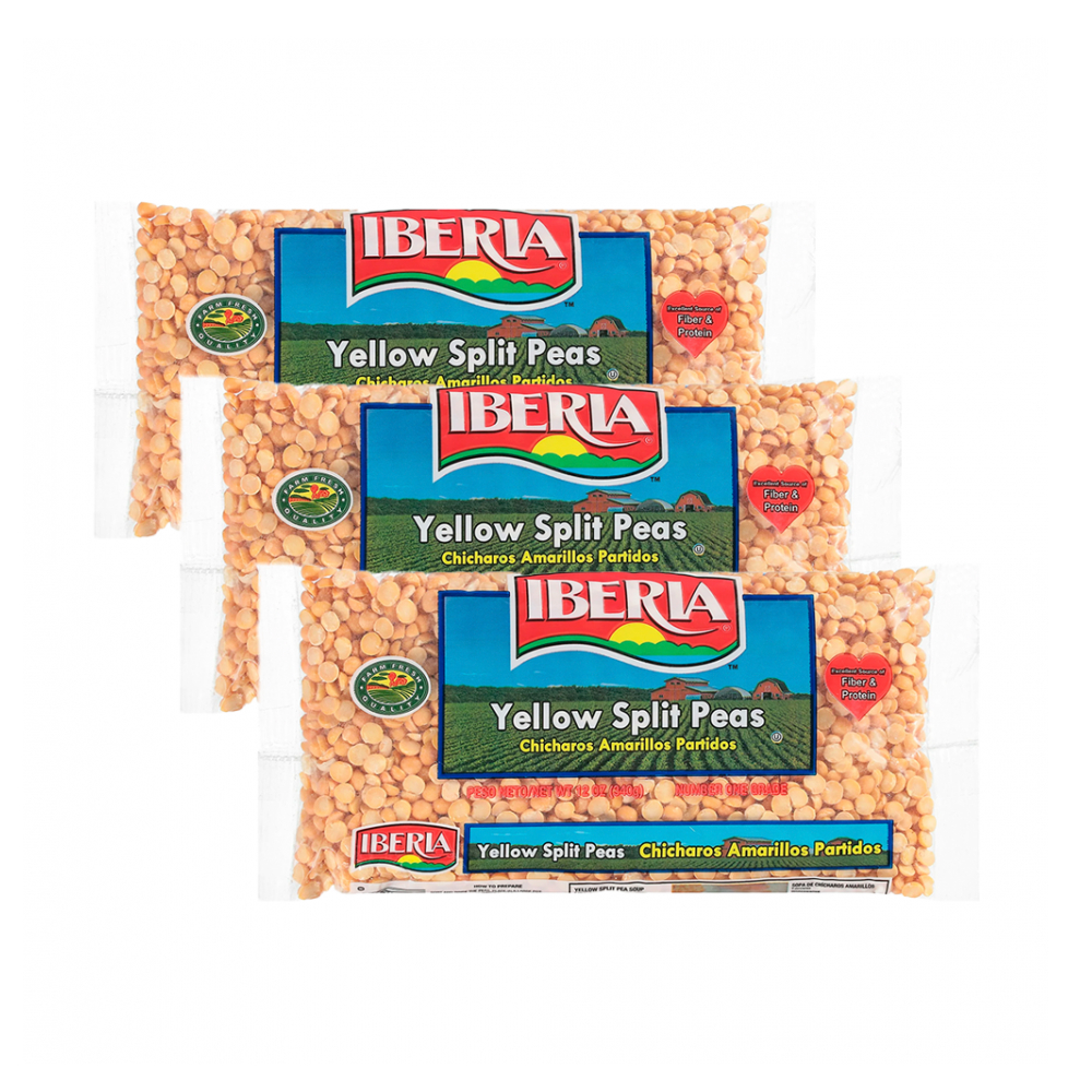 Chicharos amarillos partidos Iberia (3 x 340 g/ 12 oz)