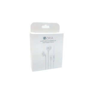 Audífonos con cable blancos tipo C 1Hora