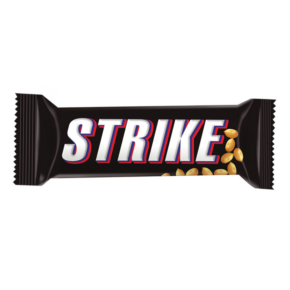 Barra de chocolate y leche recubierto de caramelo y cacahuate Strike (50 g / 1.76 oz)