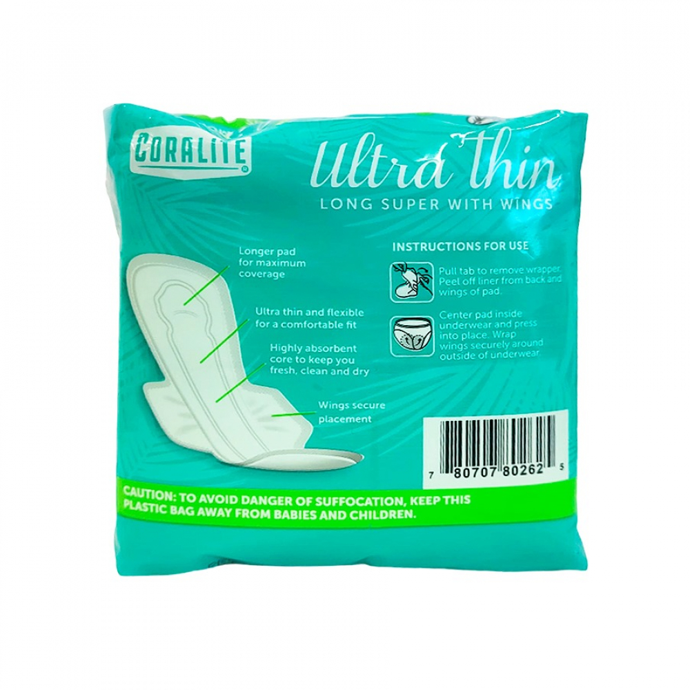 Almohadillas sanitarias ultrafinas extralargas con alas (10 U) - Imagen 2