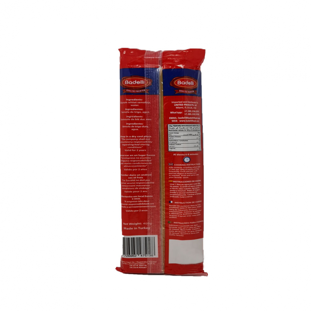 Espaguetis Badelli (2 x 400 g / 14.1 oz) - Imagen 2