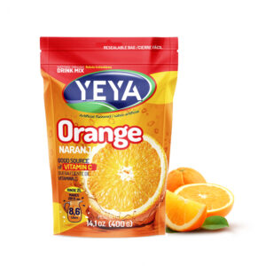 Refresco instantáneo -con azúcar- sabor a naranja Yeya (400 g / 14.1 oz)