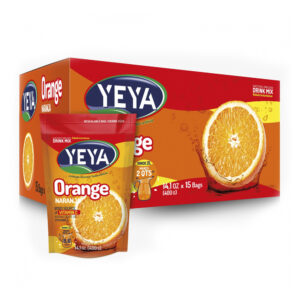 Refresco instantáneo -con azúcar- sabor a naranja Yeya (15 x 400 g / 14.1 oz)