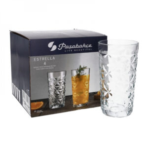Vaso largo para bebida Estrella 490 cc (4 U)