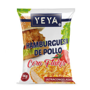 Hamburguesa de pollo con hojuelas de maíz Yeya (1 kg / 2.2 lb)