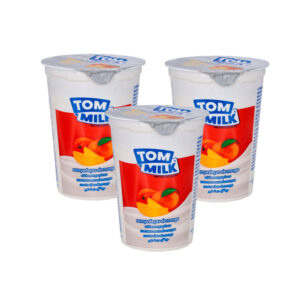 Yogurt pasteurizado sabor mango con trocitos de frutas Tom Milk (3 x 500 g / 1.10 lb)
