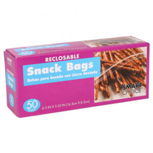Bolsa plástica para bocado con cierre dentado Smart Choice (50 U)