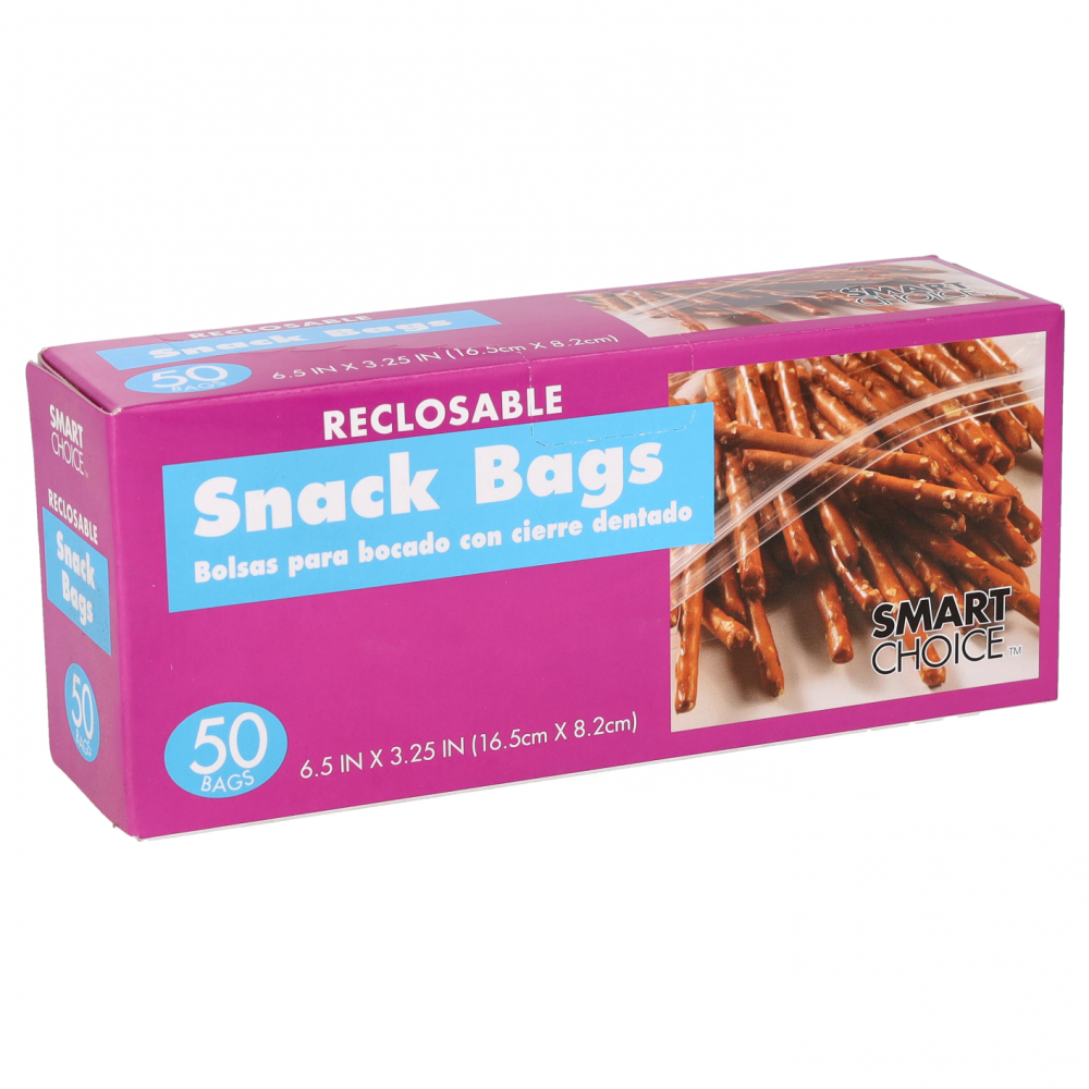 Bolsa plástica para bocado con cierre dentado Smart Choice (50 U)