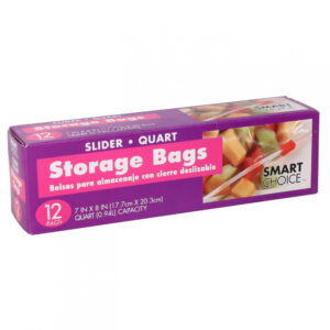 Bolsa para almacenaje con cierre deslizable Smart Choice (12 U)