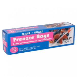 Bolsa plástica para congelador con cierre deslizable (10 U)