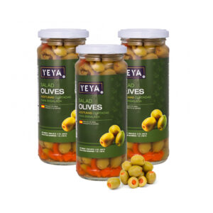 Aceitunas españolas cortadas para ensaladas Yeya (3 x 340 g / 12 oz)