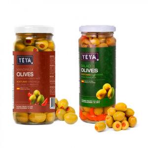 Combo aceitunas españolas: Aceitunas manzanilla + Aceitunas cortadas