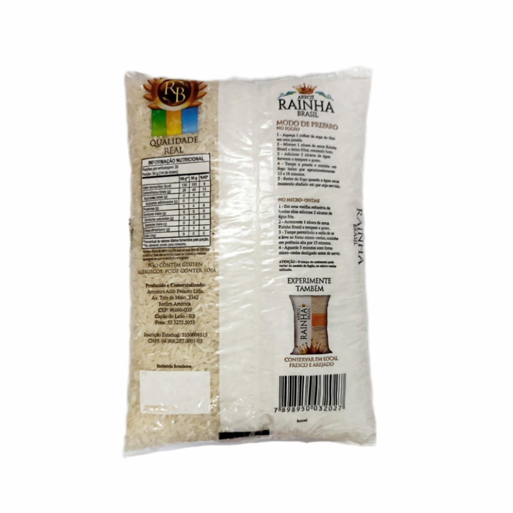 Arroz blanco brasileño Rainha (5 x 1 kg / 2.2 lb) - Imagen 3