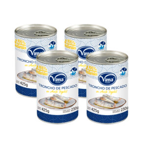 Troncho de pescado en aceite vegetal Vima Foods (4 x 425 g / 15 oz)