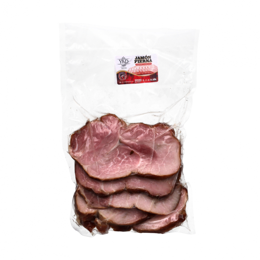 Jamón pierna lasqueado Y&D Ricos (1 kg / 2.2 lb)