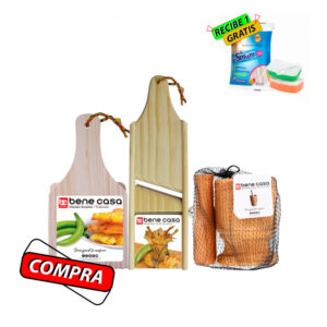 Regalo perfecto: Mortero + Rebanador de plátanos + Tostonera + Esponja gratis