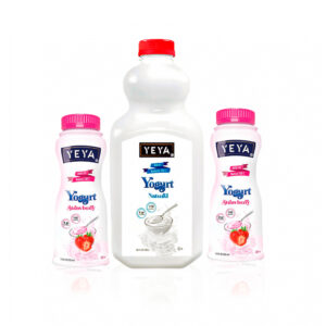 Combo: Yogurt probiótico pasteurizado sabor natural Yeya + Yogurt probiótico pasteurizado sabor fresa Yeya